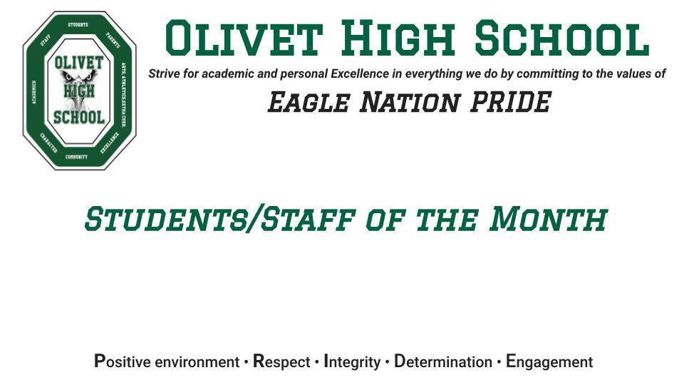 OHS Student/Staff of the Month